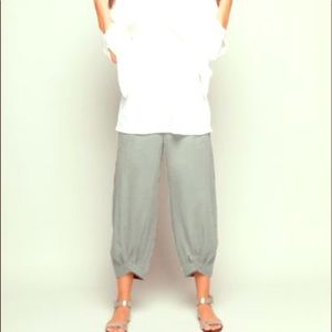 STELLA CARAKASI WHITE CROPPED ANKKE FLOOD PANTS